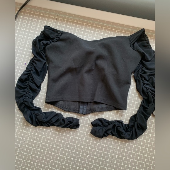 COPY - Ya Ya & Co sz sml   Bustier w/sheer sleeves. - Picture 5 of 9